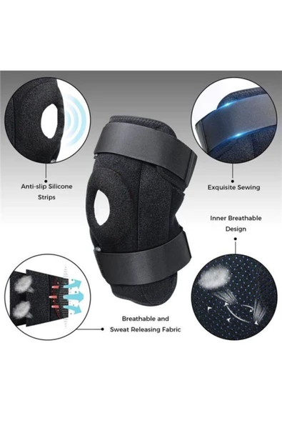 MEDLİGHT Patella Ve Ligament Destekli Dizlik - Menisküs Ağrıları Için - Fleksible Balenli Dizlik - Yaylı - 4