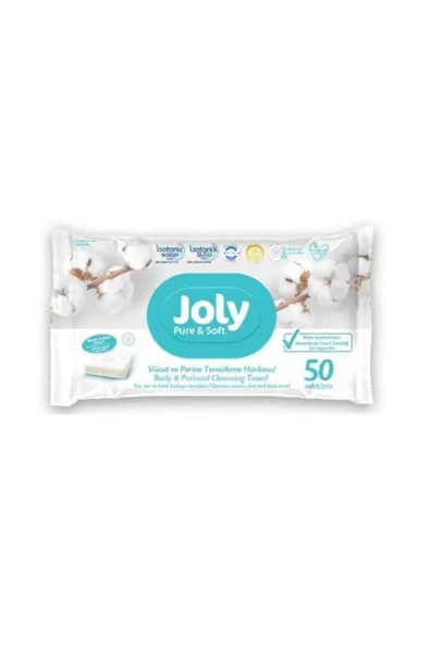 JOLY Vücut ve Perine Temizleme Havlusu 50'lik ürün görseli
