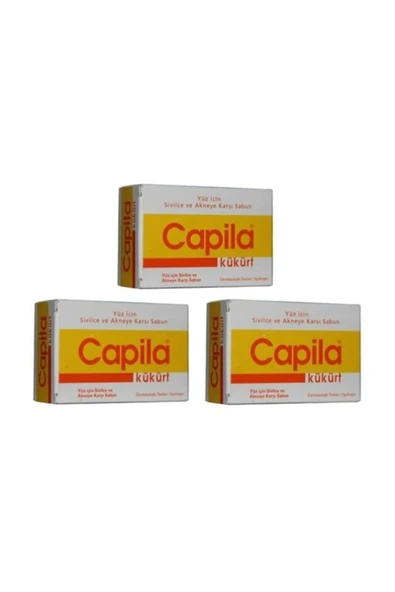 CAPİLA Kükürtlü Sabun Sarı Kutu 90 gr x 3 Adet