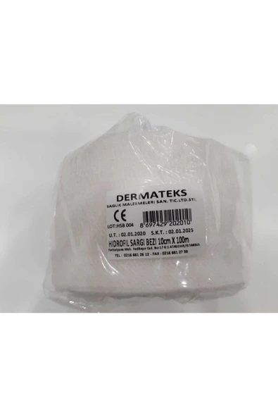 DERMATEKS Hidrofil Sargı Bezi 10cm*100 Mt ürün görseli