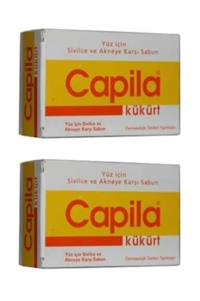 CAPİLA Kükürtlü Sabun Sarı Kutu 90 gr X 2 Adet
