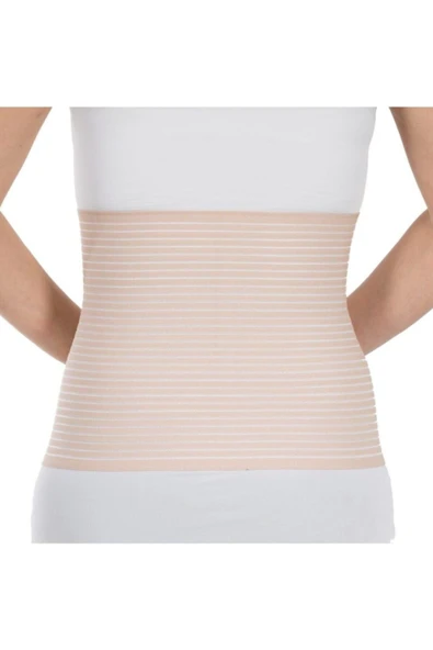 MEGEV Doğum Sonrası Korsesi Abdominal Korse Sezeryan Korsesi Misinalı Kumaş Cırt Cırtlı - Resim 4