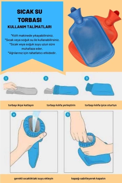 ÖYKÜM Vıchy Polarlı Sıcak Su Torbası 2 Lt Karışık Renkli Su - Resim 4