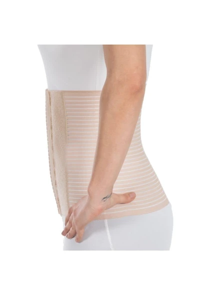 MEGEV Doğum Sonrası Korsesi Abdominal Korse Sezeryan Korsesi Misinalı Kumaş Cırt Cırtlı - Resim 3