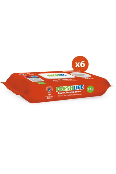 FRESHLİFE Vücut Temizleme Havlusu 6x50 (300 Yaprak) - 2