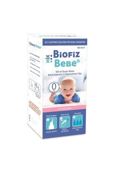 BİOFİZ Bebe Mix 100 ml Okyanus Suyu Nazal Aspiratör 3 Adet Aspiratör Ucu ürün görseli