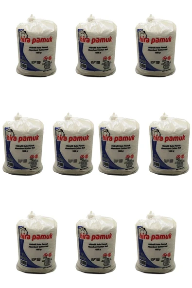 HİRA Hidrofil Pamuk 1 Kg - 10 Adet
