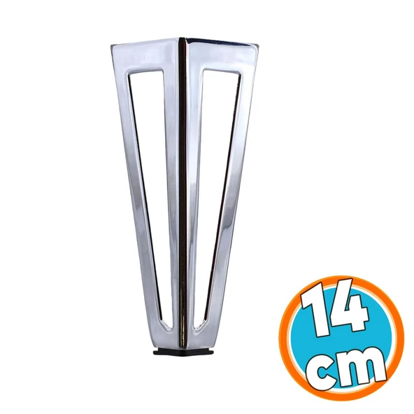 Mobilya Koltuk Baza Puf Sehpa Kanepe Tv Ünite Masa Ayağı Ayakları Metal Ayak 14 Cm Krom