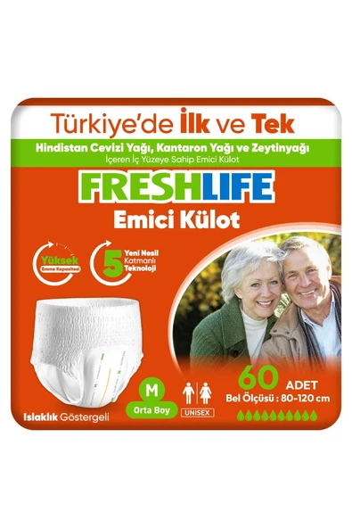 FRESHLİFE Medium Emici Külot 30’lu 2 Paket (60 Adet)