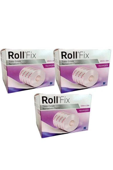 ROLLFİX Roll Fix Tıbbi Esnek Flaster 10 cm X 10 m (3kutu)