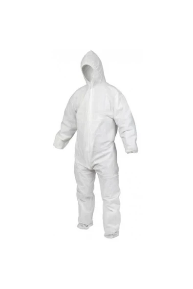 ELONMASK Tek Kullanımlık Lamıneli Fermuarlı Koruyucu Tulum 10 Adet