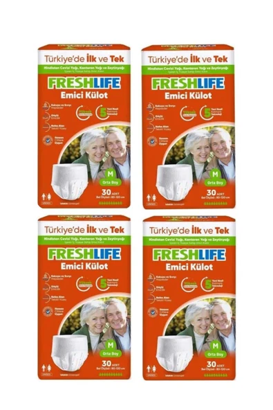 FRESHLİFE Külot Medium Hasta Bezi 4 PAKET (120 ADET)