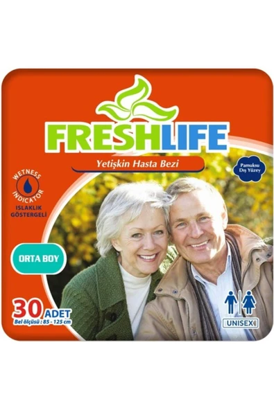 FRESHLİFE Medium Yetişkin Belbantlı Hasta Bezi 30 Adet - 2
