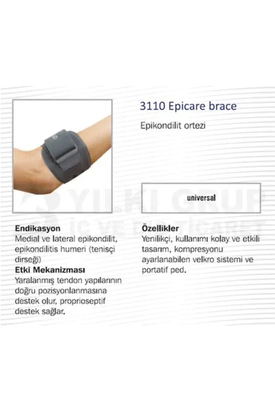 ORTHOCARE 3110 Epicare Brace (epikondilit Bandı) - Resim 2