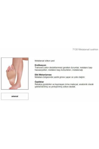 ORTHOCARE 7130 Metatarsal Yastık (elastik1 Çift) Ithal - Resim 2