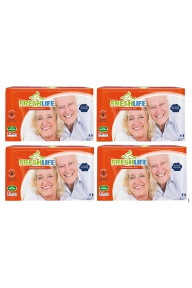 FRESHLİFE Yetişkin Hasta Bezi Xl Ekstra Büyük Boy 4 Paket (120 Ad