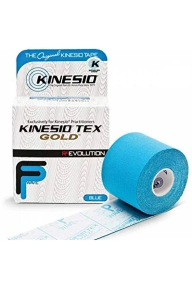 KİNESİO TAPE Orijinal Tex Gold Kinesio Ağrı Sporcu Bandı Bandajı Mavi Blue Bant By *** ürün görseli