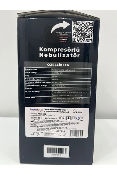 RESPİROX RESPİROX AX-303 NEBULİZATÖR nebulizatör - Resim 3