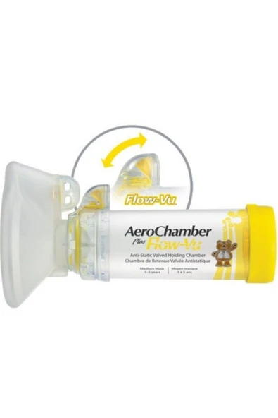 AEROCHAMBER Sarı Flow-vu Chamber 1-5 Yaş
