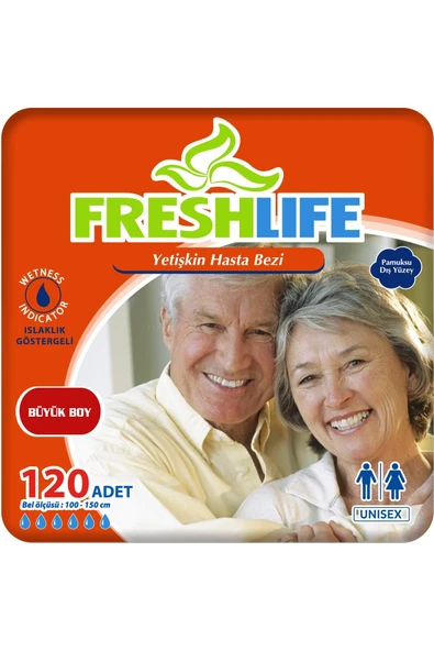 FRESHLİFE 4'lü Large Yetişkin Hasta Bezi 30x4 (120 ADET)