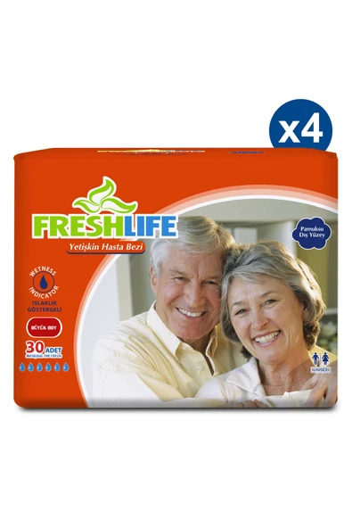 FRESHLİFE 4'lü Large Yetişkin Hasta Bezi 30x4 (120 ADET) - 7