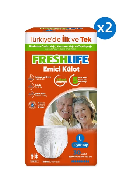 FRESHLİFE Large Emici Külot 30’lu 2 Paket (60 Adet) - Resim 2