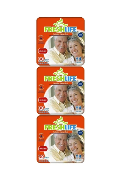 FRESHLİFE Belbantlı Large Hasta Bezi 3 PAKET (90 ADET)