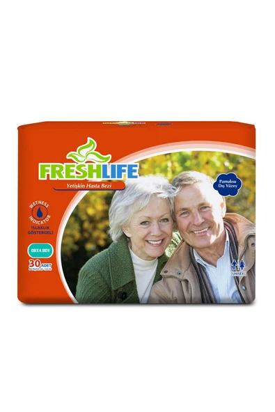 FRESHLİFE 4'lü Medium Yetişkin Belbantlı Hasta Bezi 30x4 (120 ADET) - 6