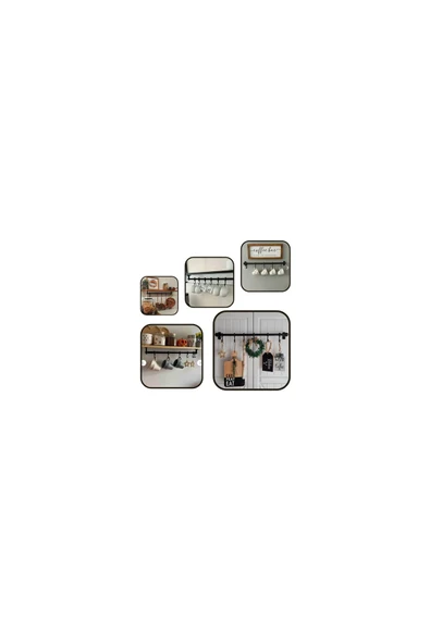 ecmir home ÇOK AMAÇLI METAL BORU PLASTİK KANCALI KAHVE KÖŞESİ KUPA ASKISI - 2