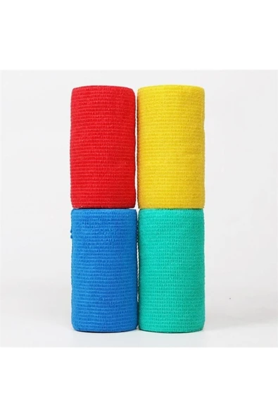 DEDEKS Kendinden Yapışkanlı Coban Elastik Yapışan Koban Bandaj 10cm X 4,5m Mavi 12 Adet - Resim 2