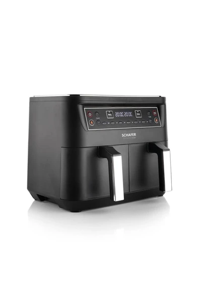 Schafer  Fit Fry Dual Airfryer Sıcak Hava Fritözü Siyah - 8