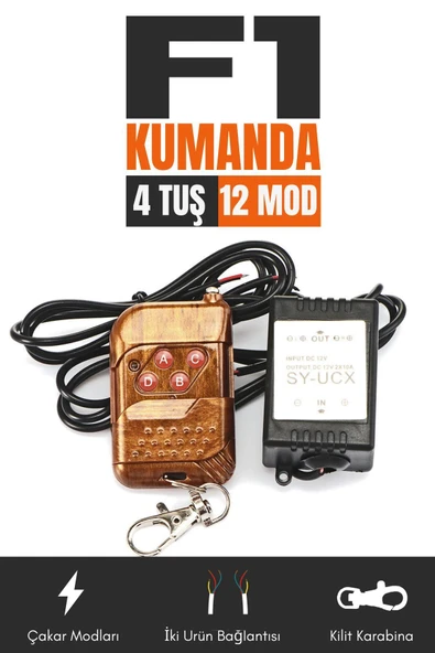 Kingstar 12 Modlu Kumandalı Çakar Modülü Sis Çakar Modülü