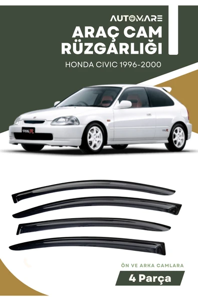 Kingstar HONDA CIVIC 1996-2000  uyumlu oto camlara özel ölçü cam rüzgarlığı rüzgarlık
