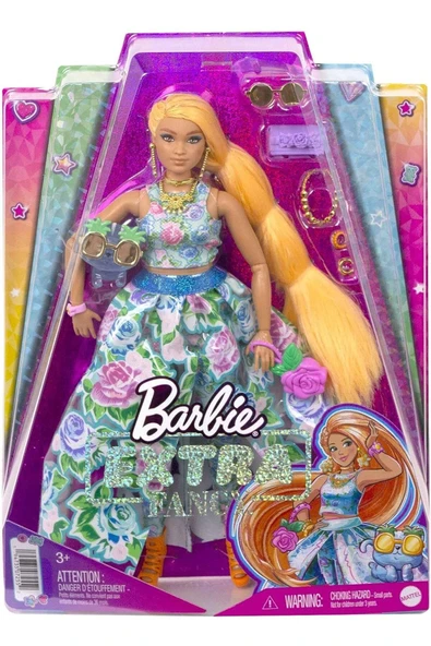 Barbie  Hhn14 Extra Fancy - Çiçekli Kostümlü Bebek - 6