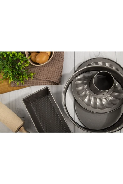 TEFAL  J174S2 EasyBake 3 Parça Kek Kalıbı Seti (Savarin / Dikdörtgen / Kelepçeli) - 5