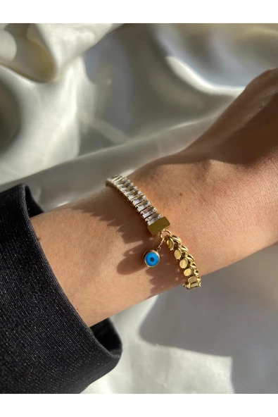 LUXSTONE  Arpa Su Yolu Gold Çelik Bileklik ürün görseli