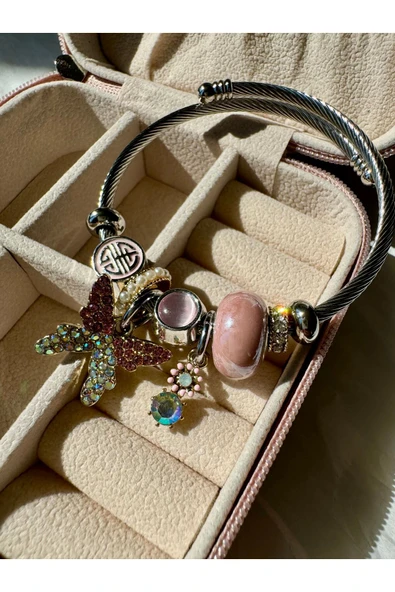 LUXSTONE  Kelebek Charm Çelik Bileklik - 2