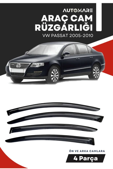 Kingstar VOLKSWAGEN PASSAT 2005-2010  uyumlu oto camlara özel ölçü cam rüzgarlığı rüzgarlık