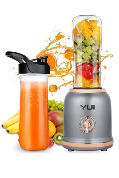 Yui  Kişisel Blender Seti - M18 (450 ml Kulplu Cam Hazne, 600 ml Smoothie Bardağı, 180 ml Kahve Öğütücü) - 3