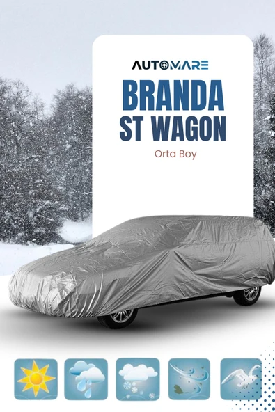 Kingstar Oto Branda Station Wagon Araçlara Özel Orta Boy 4 Mevsim Yaz Kış Kar Güneş Araba Koruyucu
