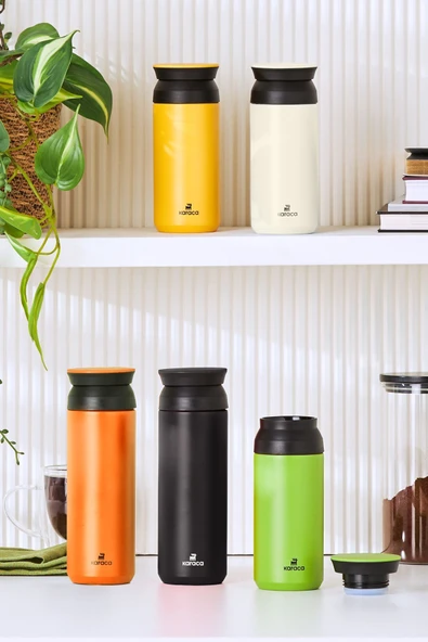 Karaca  Rainbow Krem Paslanmaz Çelik Termos 500ml (8 SAATE KADAR SICAK/SOĞUK TUTMA) - Resim 6