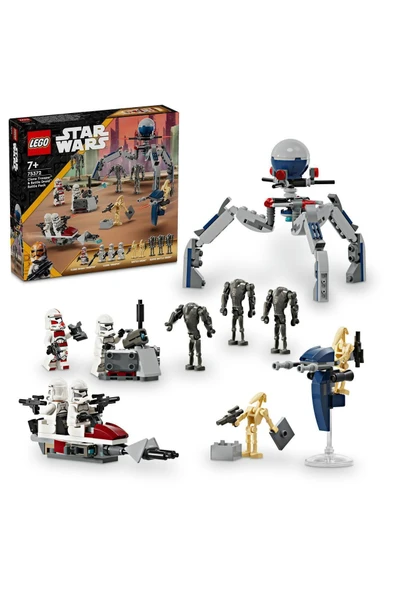 LEGO  ® Star Wars™ Klon Trooper ve Savaş Droidi Savaş Paketi 75372 - 7+ Oyuncak Yapım Seti (215 Pr)