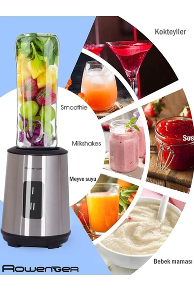 Rowenger  Fitmix Kişisel Smoothie Blender Kişisel Blender 600ml Meyve Sıkacağı - Resim 6
