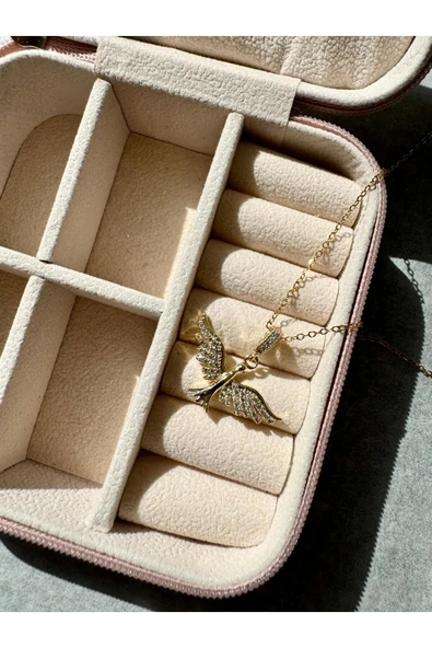 LUXSTONE  Anka Kuşu Gold Çelik Kolye