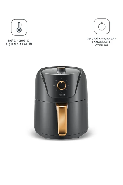 HOMEND  Airfryday 2505h 8 Farklı Programlı, Yağsız fritöz 4,3 Litre Airfryer - 6