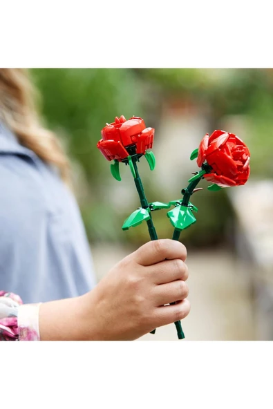 LEGO  ® Botanicals Gül 40460 - 8+ Dekoratif Çiçek Model Yapım Seti (120 Parça) - 4