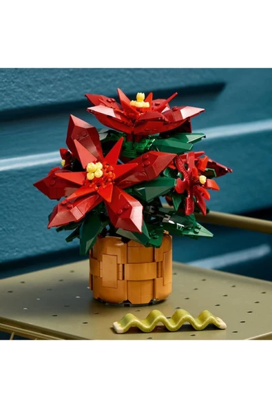LEGO  Icons Ponssetya 10370 Yetişkinler İçin Atatürk Çiçeği (Poinsettia) Yapım Seti (608 Parça) - 6