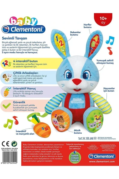 CLEMENTONI  Marka: Clementoni - 64544 - Baby Clementoni - Sevimli Tavşan Kategori: Hayvan Figür Oyuncaklar - 2