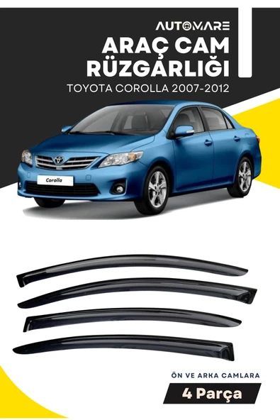 Kingstar TOYOTA COROLLA 2007-2012  uyumlu oto camlara özel ölçü cam rüzgarlığı rüzgarlık