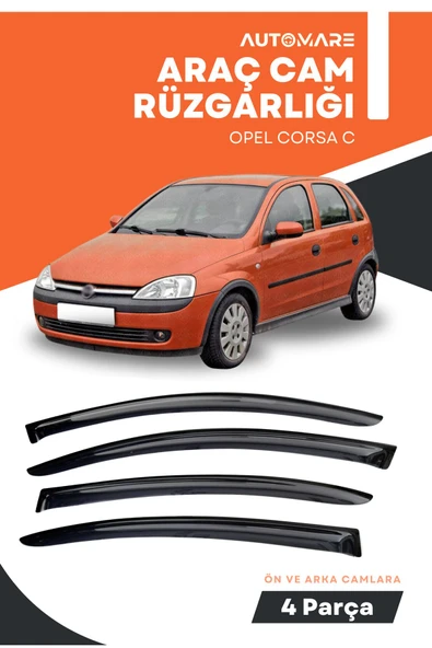 Kingstar OPEL CORSA C  uyumlu oto camlara özel ölçü cam rüzgarlığı rüzgarlık